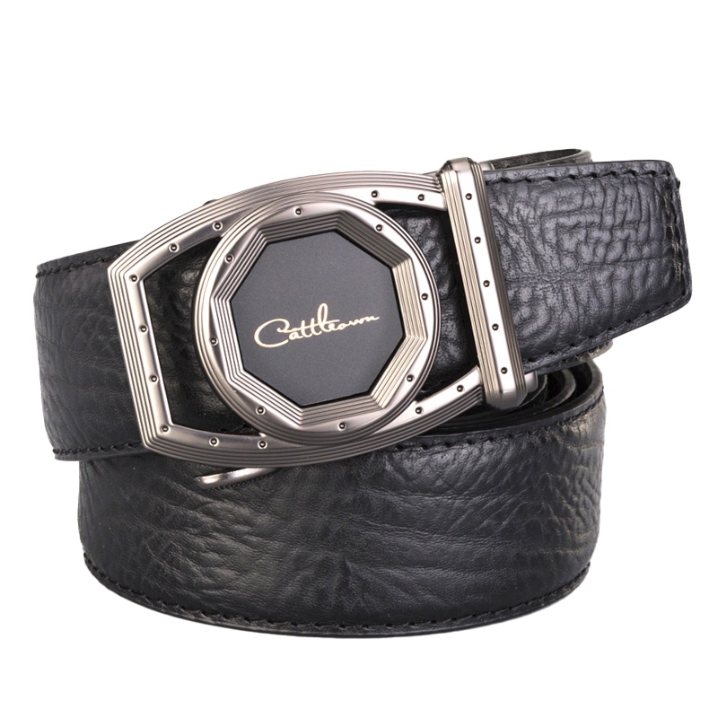 牛当家(CattleOWN)男士皮带真皮自动扣牛皮腰带男青年中年头层牛皮裤带7007