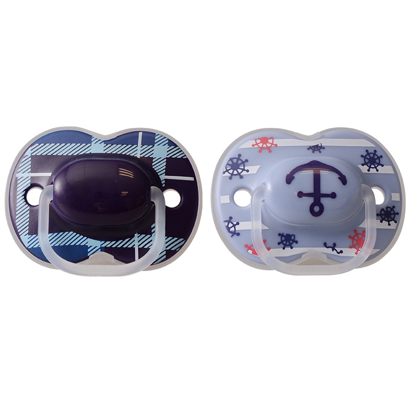 汤美星小伦敦限量版安抚奶嘴婴儿奶嘴 6-18个月 2个装 蓝色