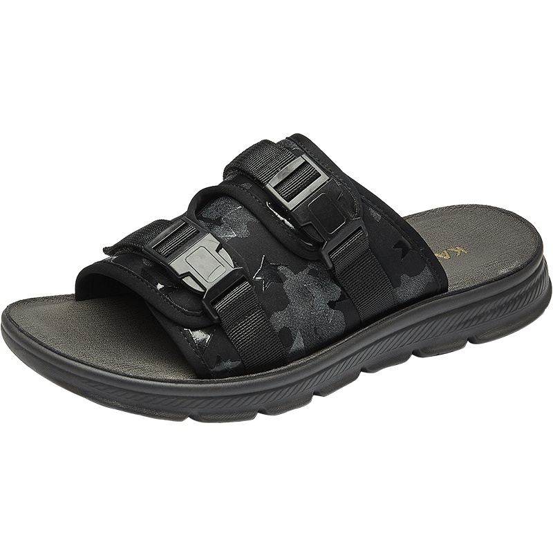 康奈男鞋 夏季纯色露趾潮流休闲凉鞋男韩版轻质舒适沙滩鞋15293040