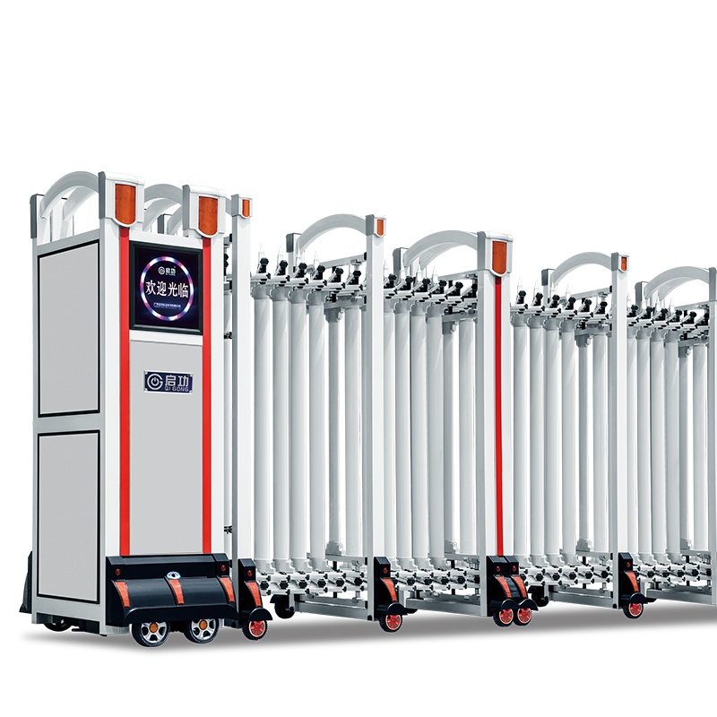 启功小区智能车牌识别电动推拉门自动伸缩门定制