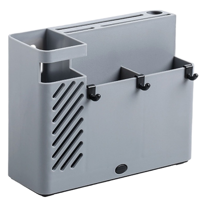 多功能筷子篓刀架一体厨房快勺子收纳盒置物架家用筷笼筷筒 敬平 灰色