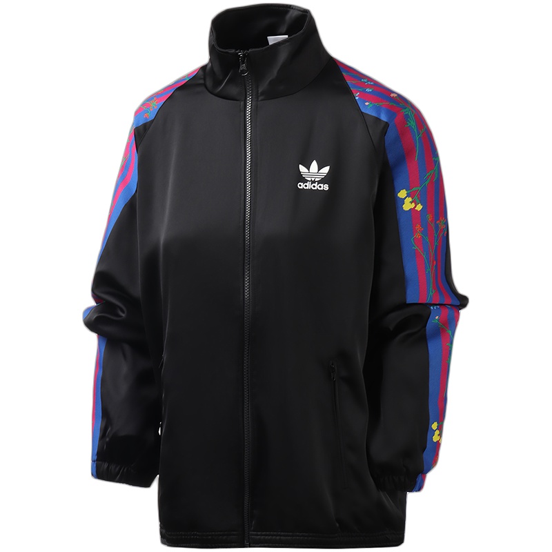 adidas阿迪达斯三叶草女装TRACK 运动服休闲夹克外套FL0023