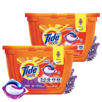 汰渍(Tide)3合1洗衣凝珠(薰衣草香) 18颗/盒*2 非洗衣液 勤洗衣 去渍无残留 花香不离身