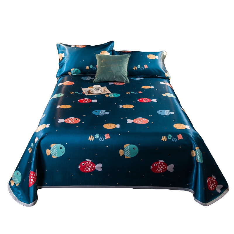 南极人(NanJiren)家纺 凉席 冰丝席 三件套1.8m床夏季软席子可折叠水洗席子1.5凉席套件空调