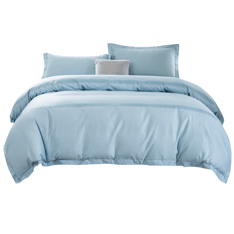 雅兰家纺床上四件套全棉纯棉床单被罩北欧风床笠亲肤被子被套