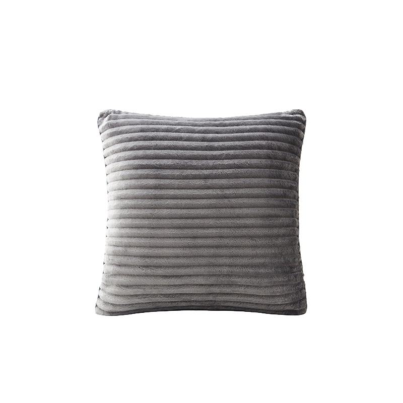 苏宁极物 抽条纤维法兰绒抱枕