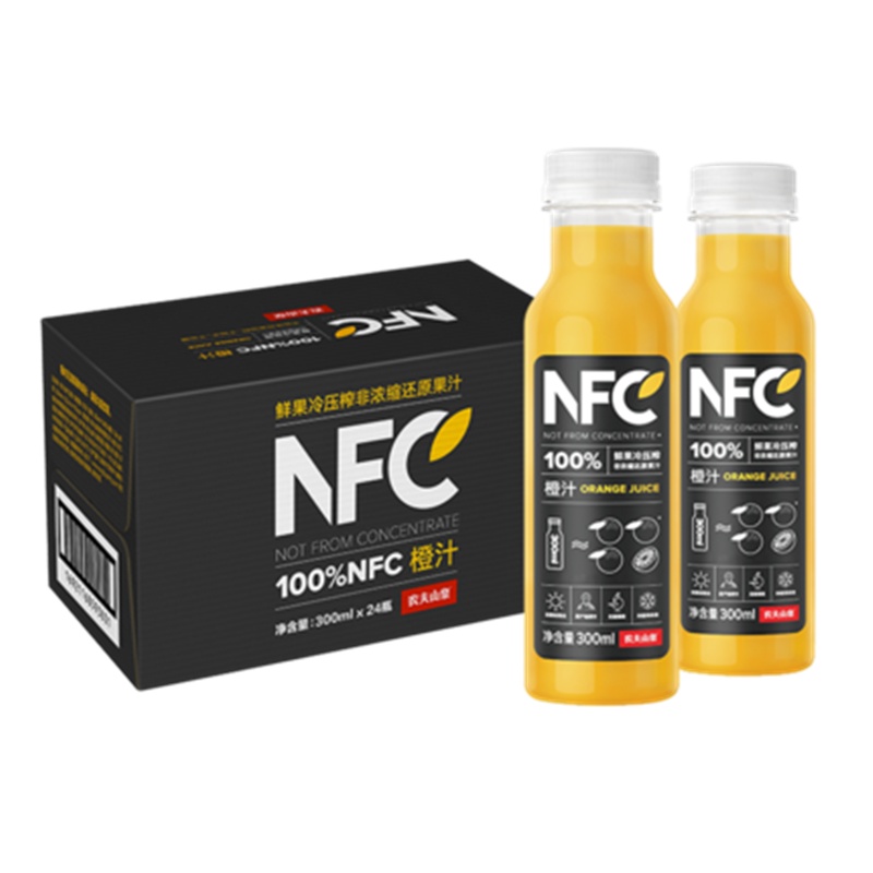 农夫山泉NFC100%橙 汁300mlx24瓶
