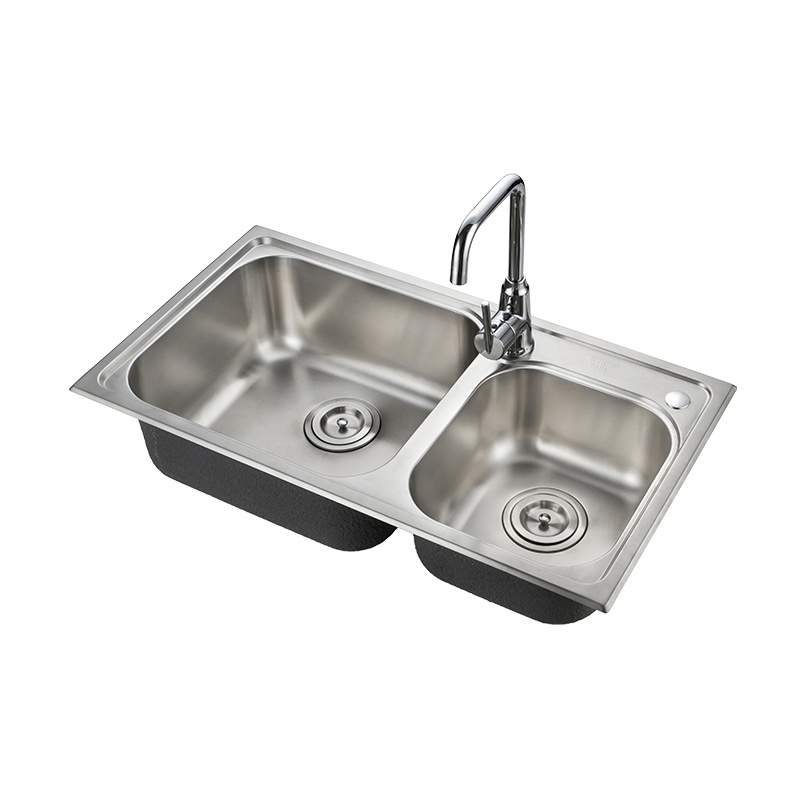 ARROW箭牌卫浴厨用不锈钢一体拉丝洗碗槽双槽水槽