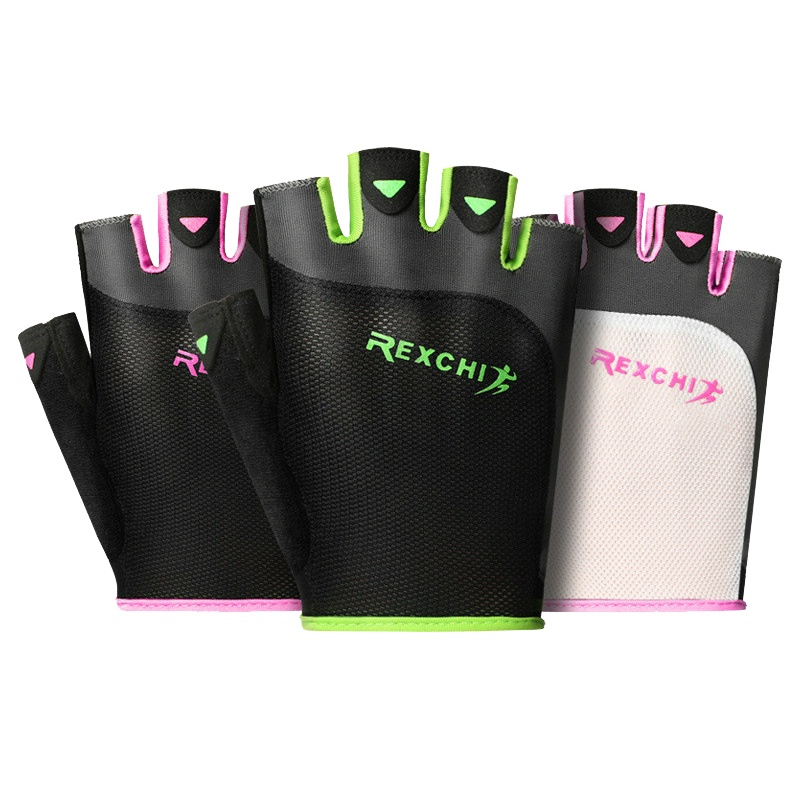 健身手套半指 女士哑铃锻炼运动骑行防滑春夏四季透气蝶网布薄款护具