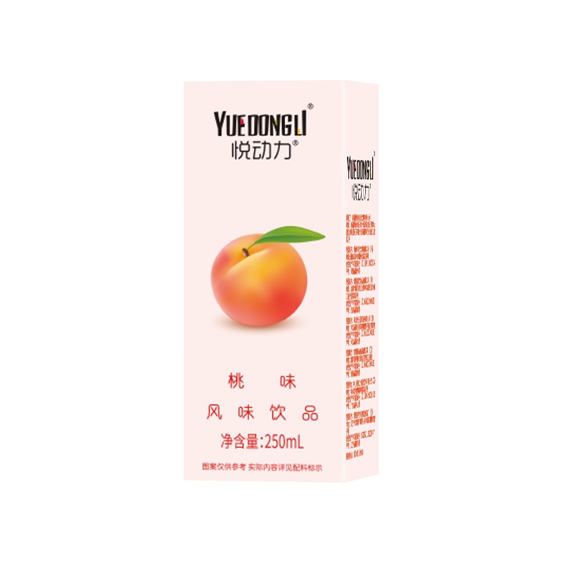 悦动力 桃味风味饮品 250ml*24盒 整箱装 新老包装交替发货