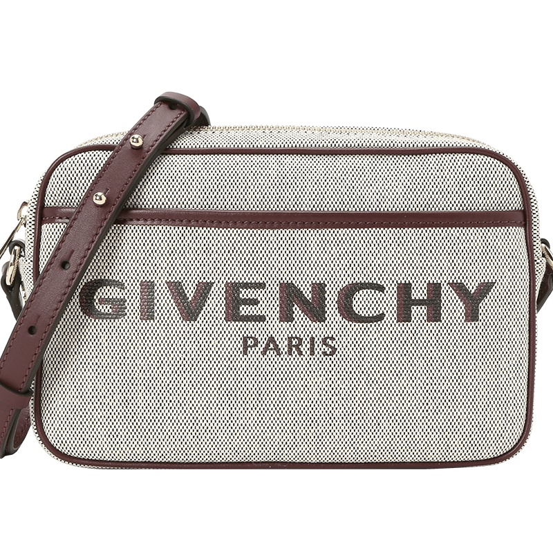 预订 GIVENCHY 纪梵希 BDND 相机包 字母印字标帆布织物 单肩包 斜挎包BB50F6B0XM金扣