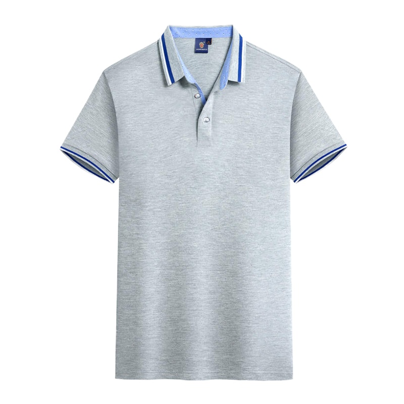 200克棉涤细珠翻领短袖T恤 8837