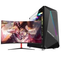 世纪之星 i9级八核至强E5-2660/GTX1050Ti 4G独显/16G内存/256GB固态 组装机 台式电脑 台式机 电脑主机 家用办公商务吃鸡游戏电脑学生电脑+27英寸全套