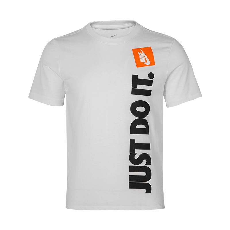 NIKE耐克 男子JUST DO IT 字母印花T恤 圆领休闲时尚短袖 AV9987