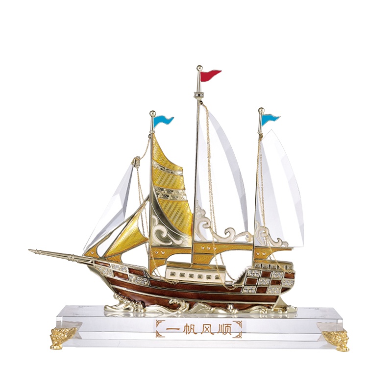一帆风顺水晶摆件 R-9339JG 工艺品家居饰品 (单位:个)
