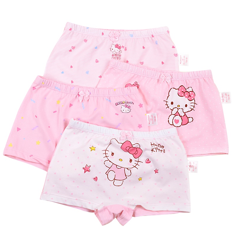 HelloKitty女童内裤纯棉儿童平角裤小女孩短裤宝宝四角底裤中大童三角