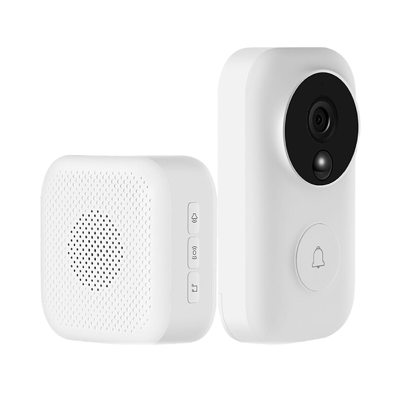小米 米家 叮零智能视频门铃套装 智能监控猫眼摄像头门铃 可与小爱 联动 白色套装(门铃+内机) DMS