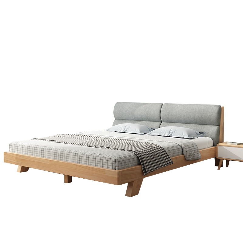 喜视美北欧简约实木床家用双人床小户型婚床1.8m*2m卧室家具