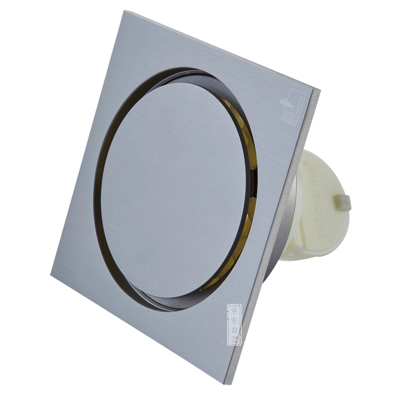 潜水艇(Submarine)LTFD50-10 四防防臭地漏干湿区 通用亚银拉丝面