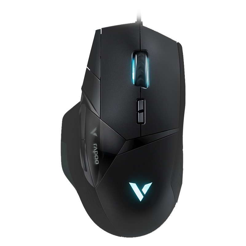 雷柏VT900鼠标 有线游戏鼠标电竞游戏吃鸡鼠标RGB背光鼠标宏编程带个性化OLED显示屏显示器鼠标