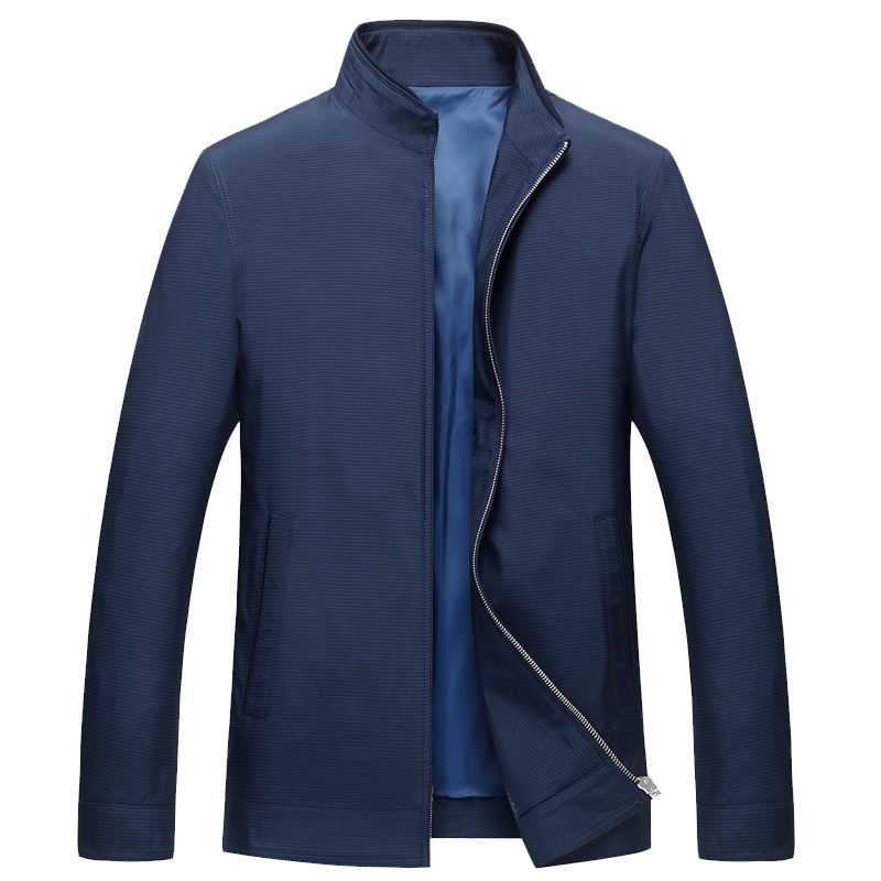 恒源祥男士夹克2020新款休闲中老年男士夹克外套爸爸装商务男装立领茄克