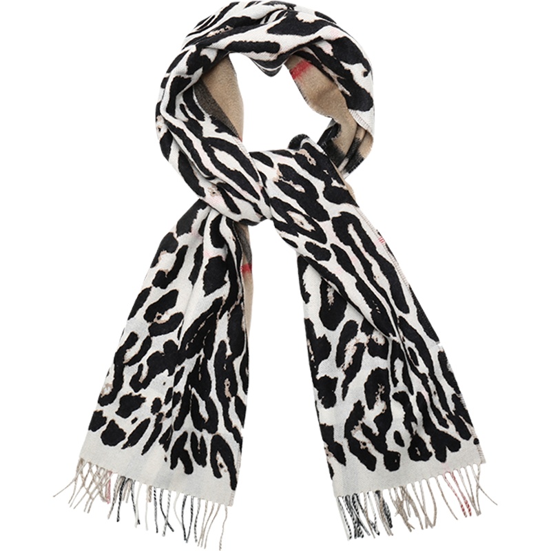 BURBERRY 博柏利 男女通用款山羊绒流苏长方形围巾 80244881