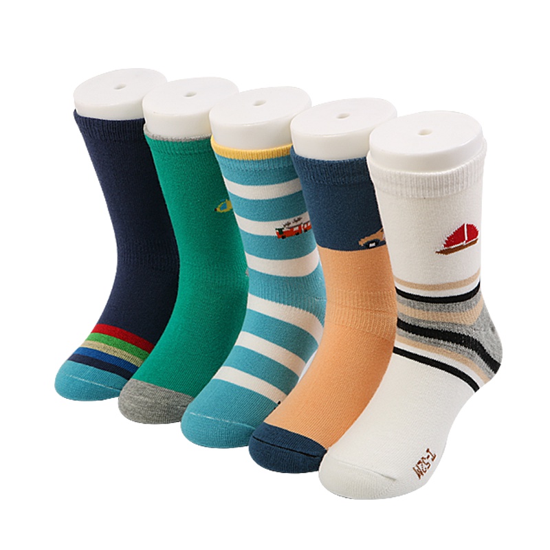 红豆2019年男童中筒袜儿童棉质短袜小学生中大童宝宝男孩其他袜子A类四季透气更舒适儿童袜子
