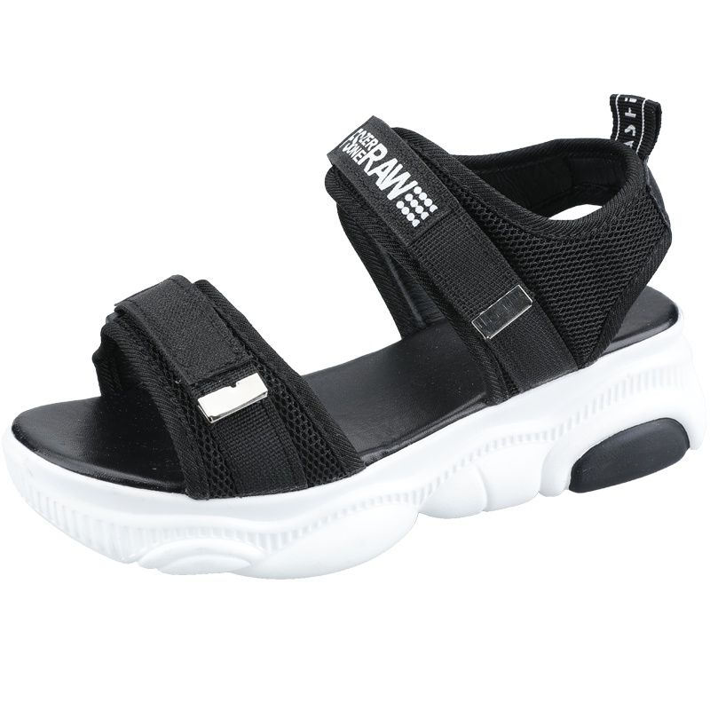 狄恩纪2019年夏季网红小熊底女凉鞋时尚潮流休闲沙滩鞋凉鞋女