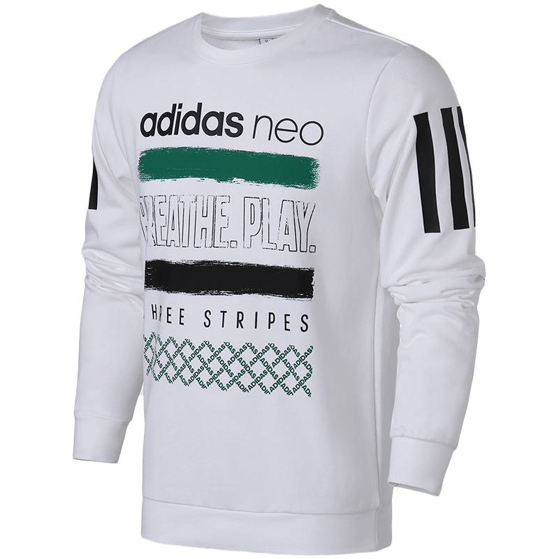adidas阿迪达斯NEO明星同款男运动休闲卫衣DX0040 L DX0040白色