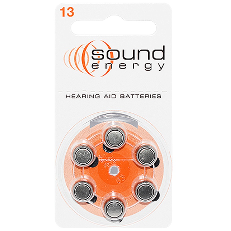 英国原装sound energy助听器电池锌空气13号无汞PR48电池1板6粒
