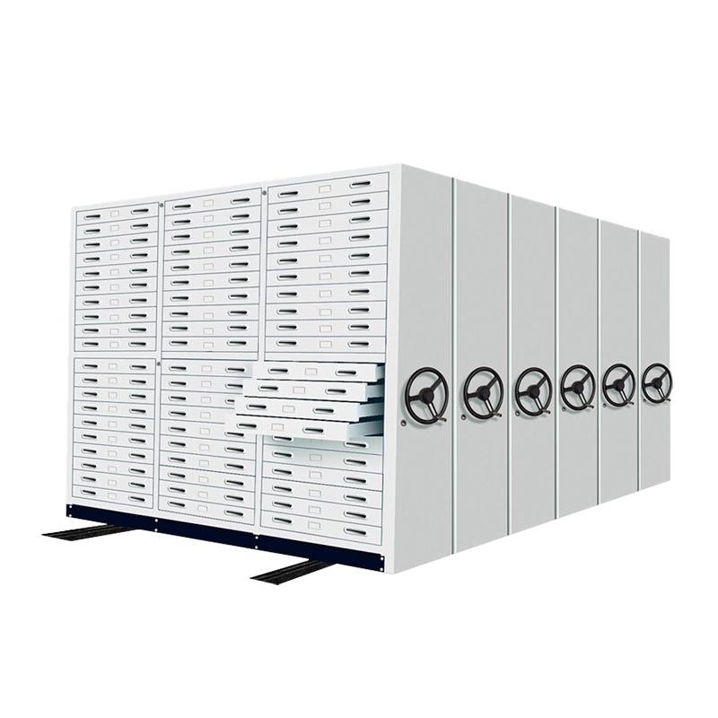 星岛底图密集架电动智能移动多层抽屉架手动工程图纸收纳柜钢制资料柜0号