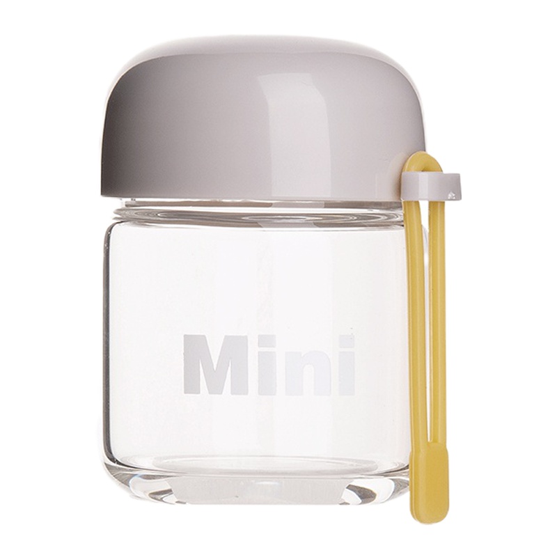 小巧可爱玻璃杯韩版便携迷你水杯女学生创意随手杯小号杯子150ml 封后 灰色