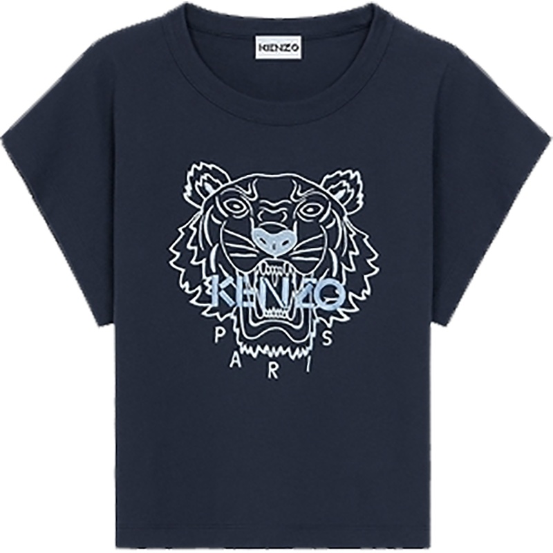 高田贤三 KENZO 女士棉质宽松版圆领短袖T恤FB6 2TS645 4YF