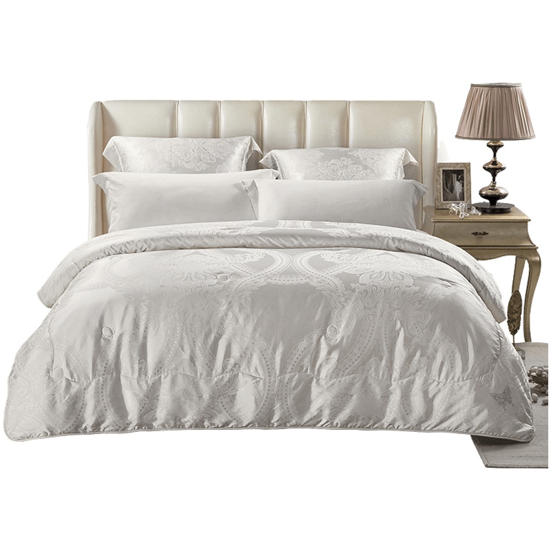 LOVO家纺 床上用品 被子被芯 蚕丝提花被 单双人 臻丝滑大提花桑蚕丝春秋被