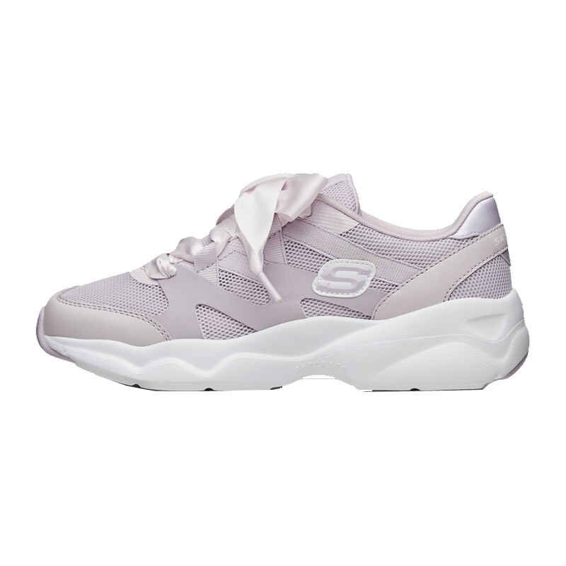 斯凯奇（SKECHERS）女鞋校园青少年鞋甜美丝带小白鞋熊猫鞋休闲鞋66666203