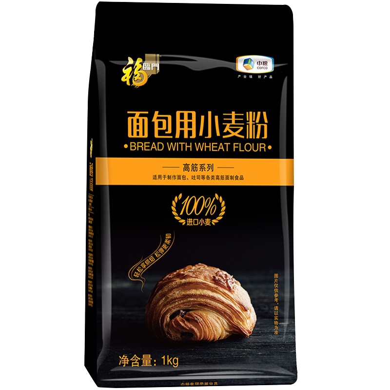 福临门 面包用小麦粉1kg/袋 适用于制作面包、吐司