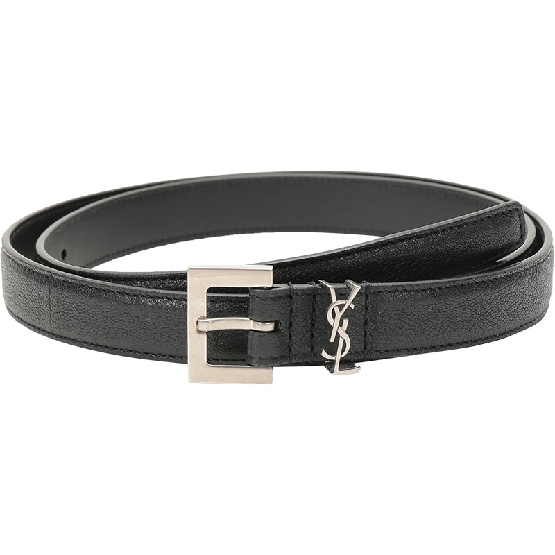 SAINT LAURENT 圣罗兰 男女通用款皮革针扣式皮带腰带 612616 BRM0E