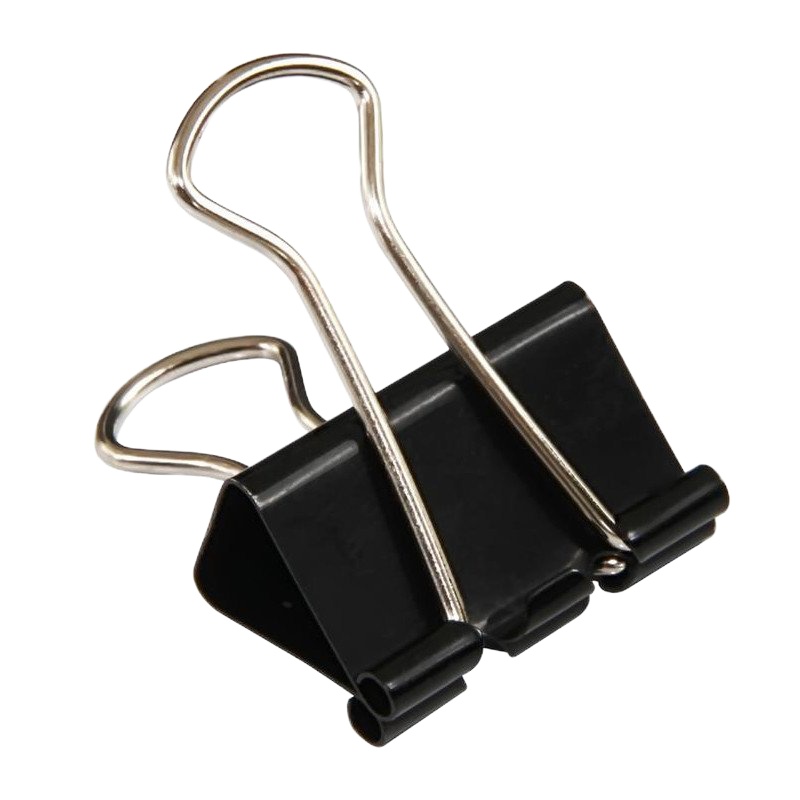 得力(deli)8561 50mm黑色长尾夹票夹 2筒/盒(1盒装)