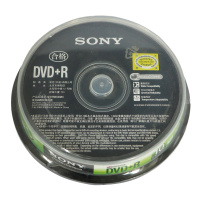 索尼SONY DVD空白光盘 刻录碟片 DVD+R 10片装 16X 一次性刻录盘 4.7G/张 散装