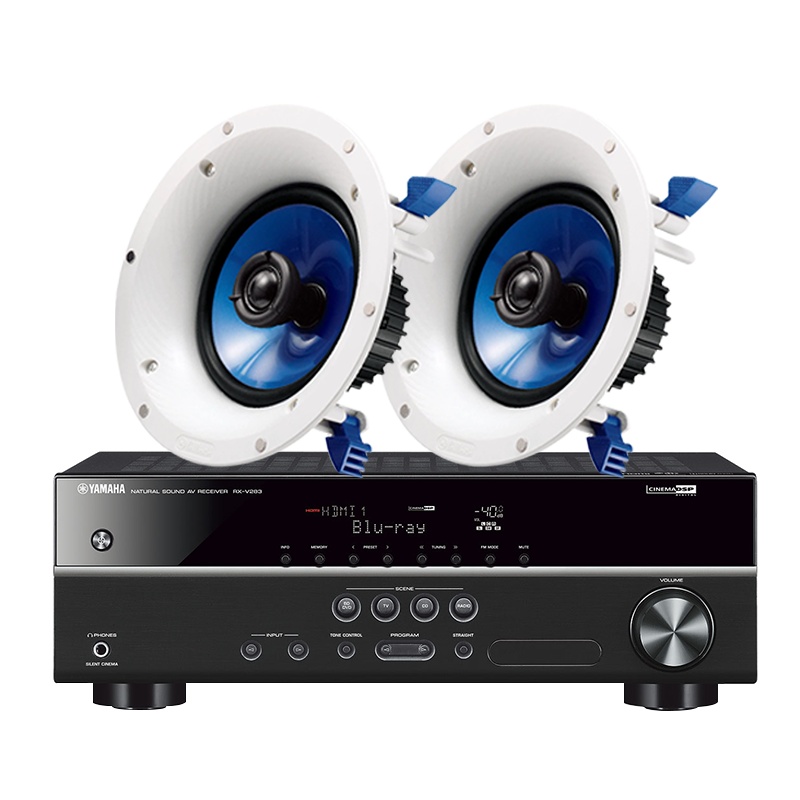 Yamaha/雅马哈 RX-V283/IC600吸顶式5.1家庭影院吸音响套装