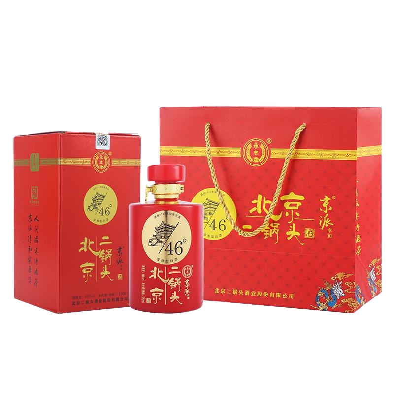 永丰牌46度北京二锅头 500ml*6瓶清香型整箱装高度白酒