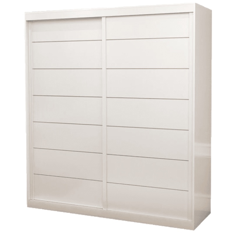 衣柜新款推拉简约现代经济型实木质板式组装卧室23移衣橱 2米主柜+顶柜+角柜 2组装安心抵