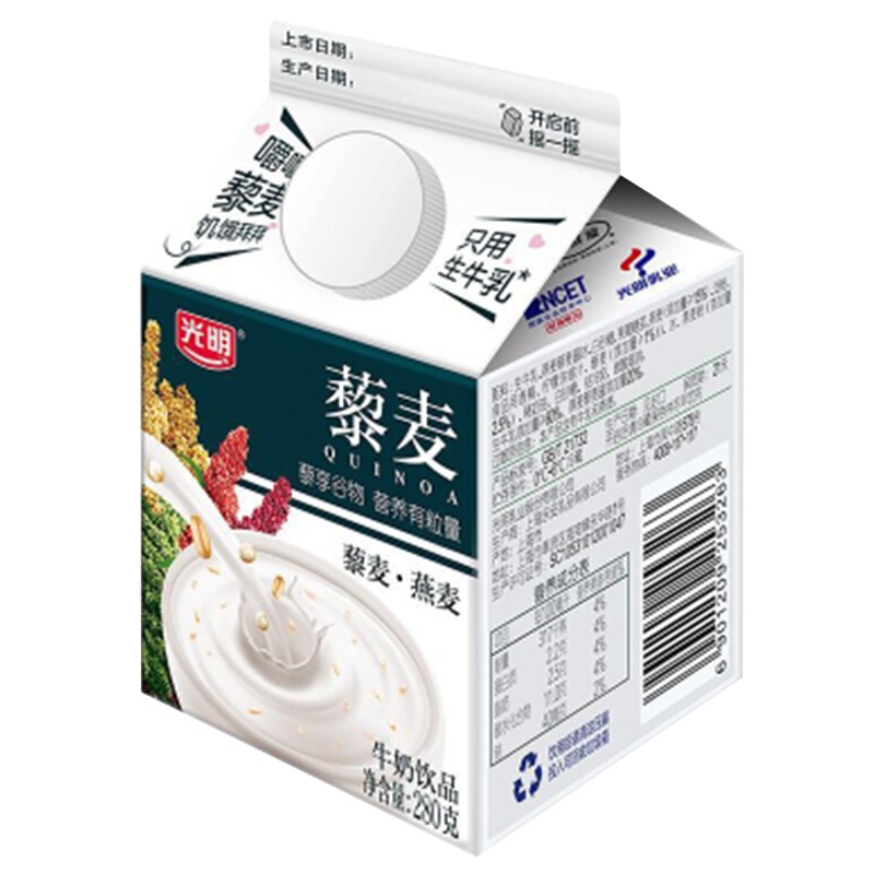 光明低糖藜麦燕麦牛奶饮品280g*8盒 组合装 两口味可选