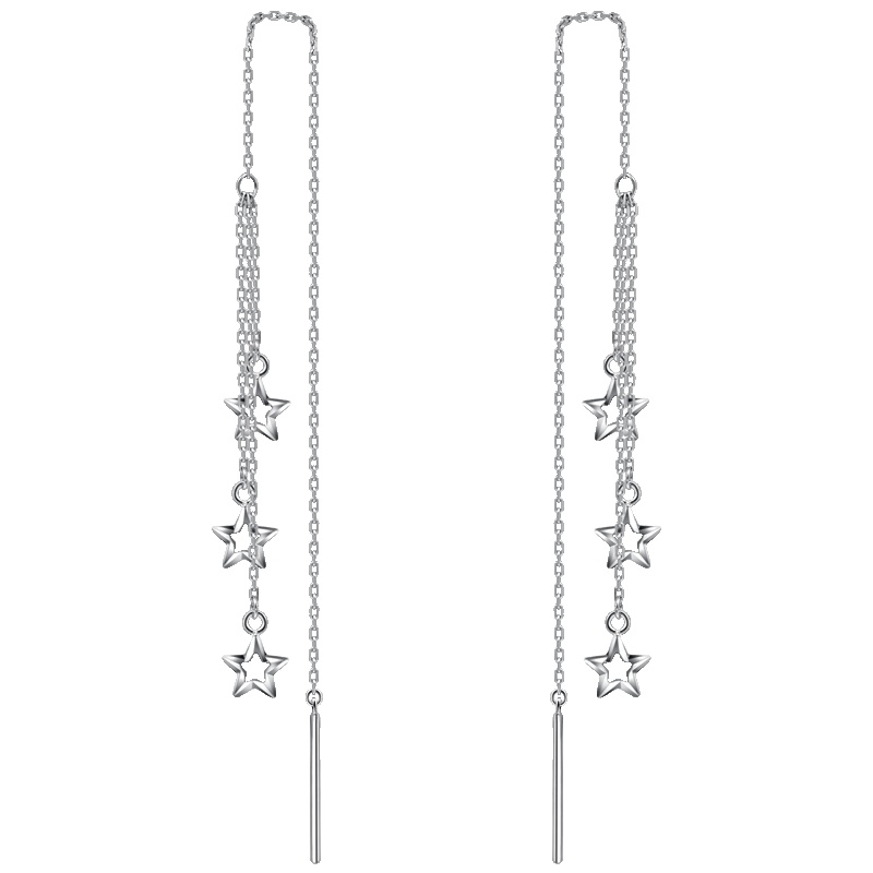 周大福Y时代长情璀璨星星PT950铂金耳钉耳线PT161253