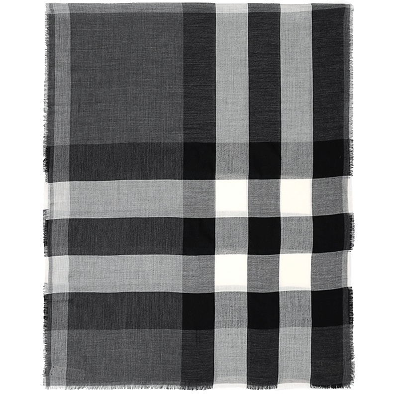 BURBERRY 博柏利 男女通用款格纹羊绒围巾 39997101
