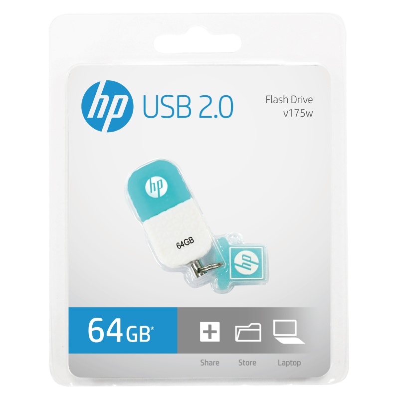 惠普(HP)64GB USB2.0 U盘 V175W 橡胶雪糕迷你优盘