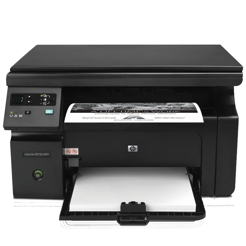 惠普(HP)M1136 多功能三合一A4黑白激光一体机 (打印 复印 扫描)