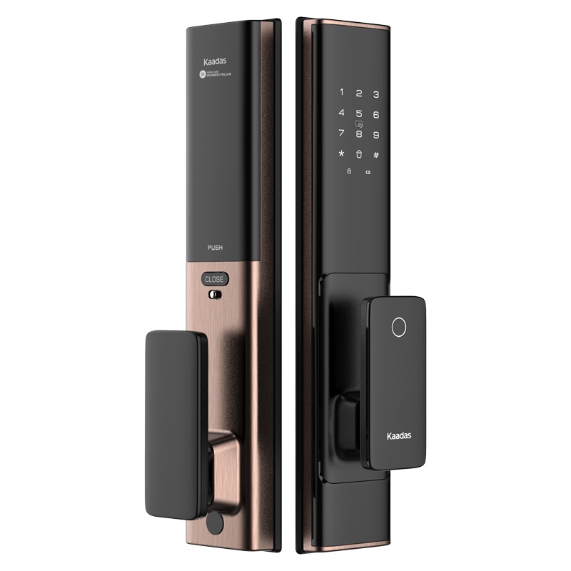 凯迪仕(Kaadas)智能锁HK600红古铜电子指纹锁推拉式全自动智能门锁家用防盗门锁防猫眼锁电子密码锁