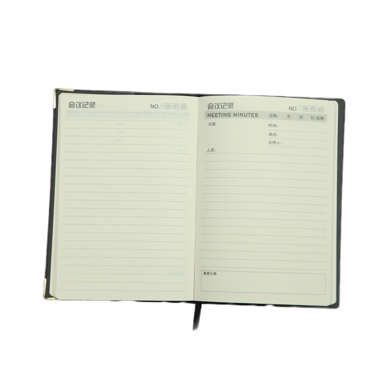 晨光文具APYLK487 皮革胶套本 A5 96页 会议记事本 会议笔记本