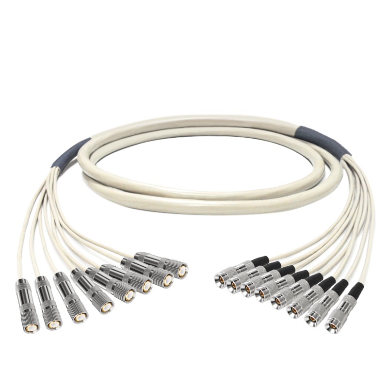 博扬 2M跳线L9-CC4 2M兆E1接头成品跳线 syv75-2-1同轴电缆DDF转接跳线 8芯